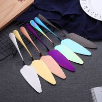 High-grade Multi-color Cake Shovel Stainless Steel Birthday Cake Knife Titanium Rose Gold Bright Black Baking Tool