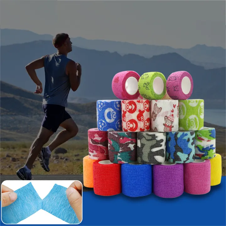 TOSPRA 4.5m Camouflage Elastic Wrap Tape Hunt Disguise Elastoplast Self Adhesive Sports Protector Knee Finger Ankle Athletic Bandage