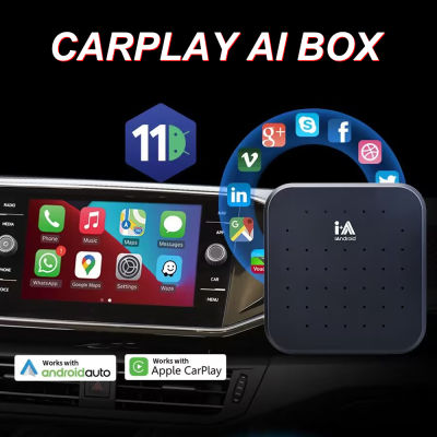 F62A Carplay Ai Box ไร้สายตัวแปลงออโต้แอนดรอยด์11 Youtube Netflix ซิม Wifi เน็ตเวิร์ก4 + 64GB