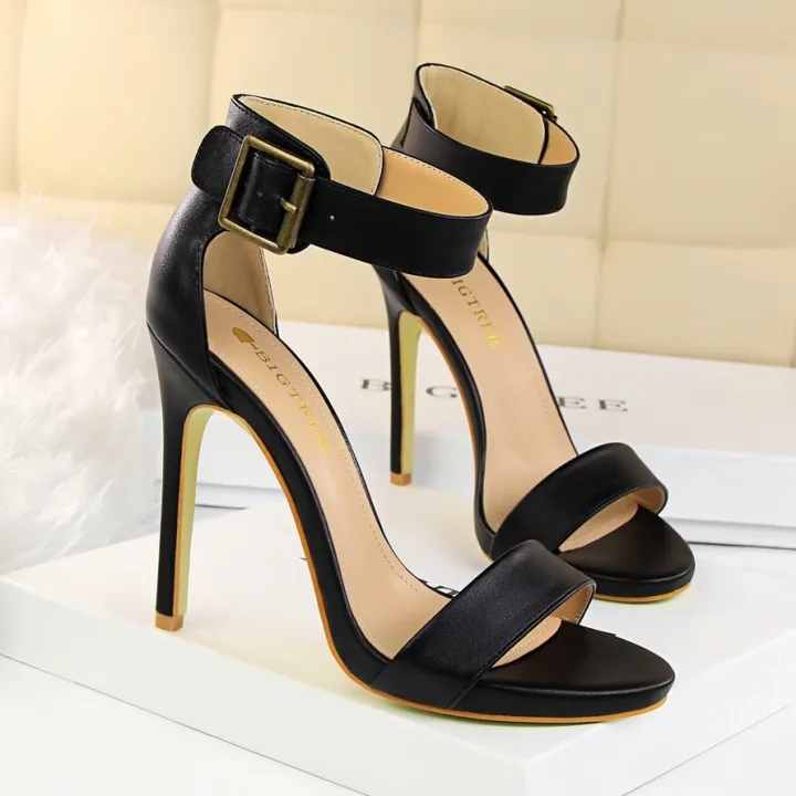 Summer Shoes High Heels Sexy Heel Platform One Belt Buck | Lazada PH