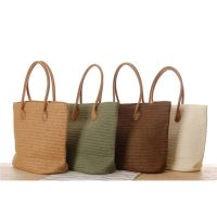 Summer Travel Handmade Bags For Women Beach Weaving Ladies Straw Bag Wrapped Shoulder Bags Top Handle Handbags Fashion Totes