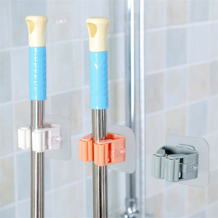 rayua-wall-mounted-mop-holder-แปรงไม้กวาดแขวนร่มคลิปชั้นวางห้องน้ำ