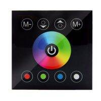 DC12V-24V RGB / RGBW Wall Mounted Touch Panel Controller Glass Panel Dimmer Switch Controller for LED Strips Lamp