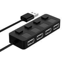 [HOT HAIXWLXKWW 589] สำหรับแล็ปท็อปอะแดปเตอร์480Mbps การถ่ายโอนข้อมูล USB Splitter Expander 2.0 HUB เปิด/ปิด