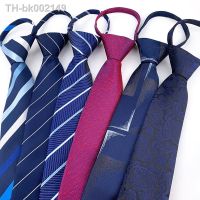 ◎❏ 7cm Mens Tie Pre-tied Business Wedding Easy Wear Neck Tie Zipper Pre-tied Korean Style Striped Design Women Necktie Men Black