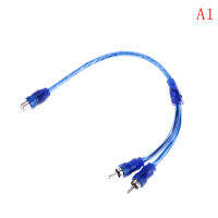 Xiong 1PC RCA FEMALE TO MALE Splitter STEREO AUDIO Y ADAPTER สายเชื่อมต่อสายไฟ