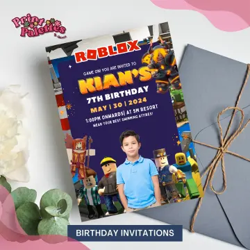 Roblox Invitation - Girl Birthday Invitation – Cute Pixels Shop