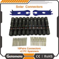 GTMT10 Pairs Solar Connector Male Female 30A Solar Panel Connector Wire Connector Plug + 2PC Spanner Suitable Cable 2.5/4/6.0mm2Wires Leads Adapters