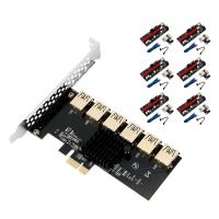 VER009S USB3.0 Riser Card+1 to 6 Graphics Card Expansion Card PCI Express X1 X16 Riser Adapter for BTC Miner Mining