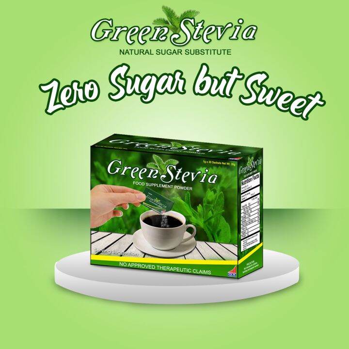 Green Stevia 30s (Sugar Substiture, Zero Calories) Lazada PH