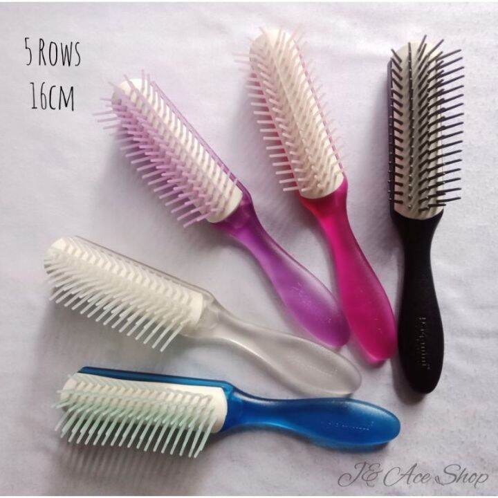 JAS 5 Rows, 9 Rows Paganini Denman Hair Brush Dupe for Curly Hair