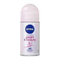 Nivea Deo Pearl and Beauty นีเวีย โรลออน ลดเหงื่อ ระงับกลิ่นกาย สูตรอ่อนโยน ผิวใต้วงแขนเนียนนุ่ม ขนาด 50 ml 15140