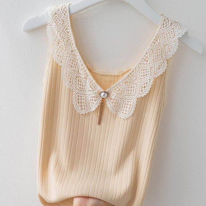 เสื้อกล้ามคอวีแขนกุดเลกกิ้งขนาดใหญ่เสื้อผู้หญิงสไตล์เกาหลีสำหรับผู้หญิงขายดีเสื้อแขนกุดผ้าถักฤดูร้อน