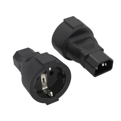 ：“{》 IEC320 C14 TO EU, Power Socket Adapter IEC 320 C14 To EU, EU AC Plug Power Converter UPS PDU Cable