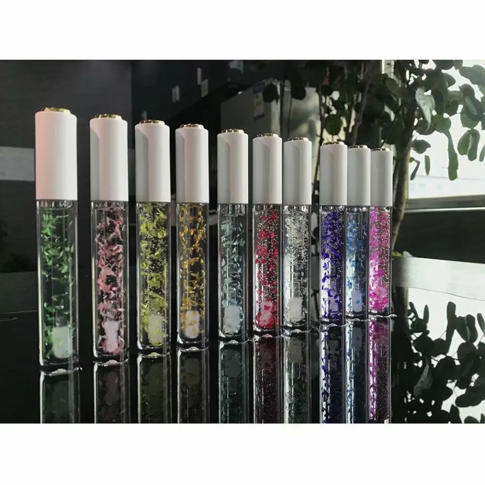 10 Piece Clear Lip Gloss Private Label Cosmetics Colorful Tube