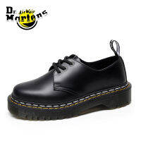 Dr. Martens Air Wair พื้นหนา3รู Bex สายหนังแท้สำหรับผู้หญิงรองเท้า Martin ทรงเท้ามนแบบสบายๆ