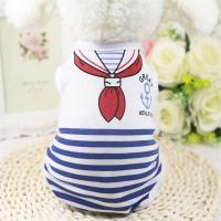 Summer Pet Dog Clothes for Small Dogs Cotton Stripe Pet Outfits Cat Shirts Puppy Vest Chihuahua Clothing Pets T shirt XS-XL