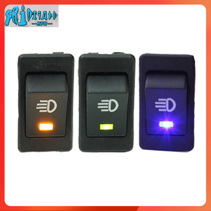 RTO Boat Shape 12V 35A Car Auto Fog Light Rocker Toggle Switch LED