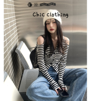 Chic Clothing เสื้อแขนยาวผญ เสื้อคลุมหญิง เสื้อกันหนาว ผญ เสื้อสเวตเตอร์ เสื้อไหมพรมผญ เสื่อฮู้ดหญิงคู่ เสื้อแขนยาวหลวม 2023 ใหม่ 36Z230908