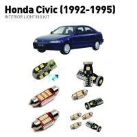 ไฟตบแต่งภายใน Led สำหรับ Honda Civic 1992 1995 4ชิ้นไฟ Led สำหรับรถยนต์ชุดไฟถ่ายภาพ Canbus หลอดไฟรถยนต์