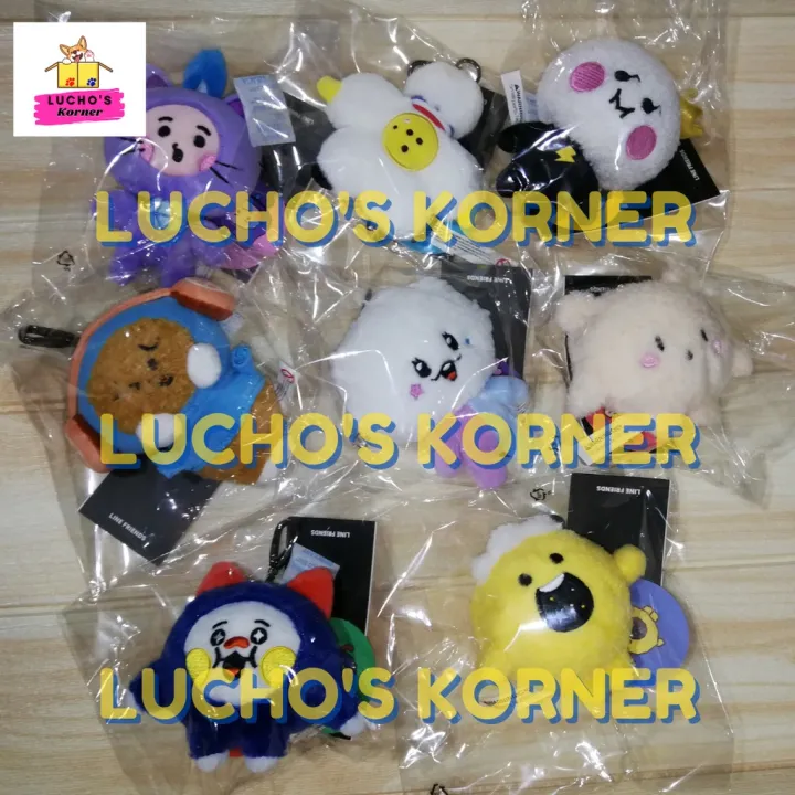 ONHAND TREASURE LINE FRIENDS TRUZ STANDING BAG CHARM FACE CUSHION