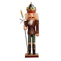 30cm Wooden Nutcracker Soldier Figurines Puppet Desktop for Crafts Kids Gifts Christmas Home Decorations