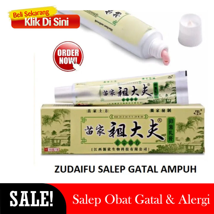 Salep Gatal Original 100 Salep Zudaifu 15gr Zudaifu Hijau Asli 100