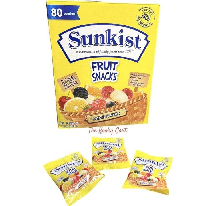 Sunkist Fruit Snacks Mixed Real Fruits Sweets Candy Natural Flavours