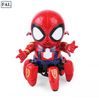 FAL Spider-Man Robot With Light &amp; Music Spider Leg Design With Waving Arms Musical Toy Gift For Kids Toddlers