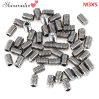 shounahe?Cheap? 50pcs สแตนเลส HEX hexagon Socket Set screw headless เว้า end M3 M4 2-35mm