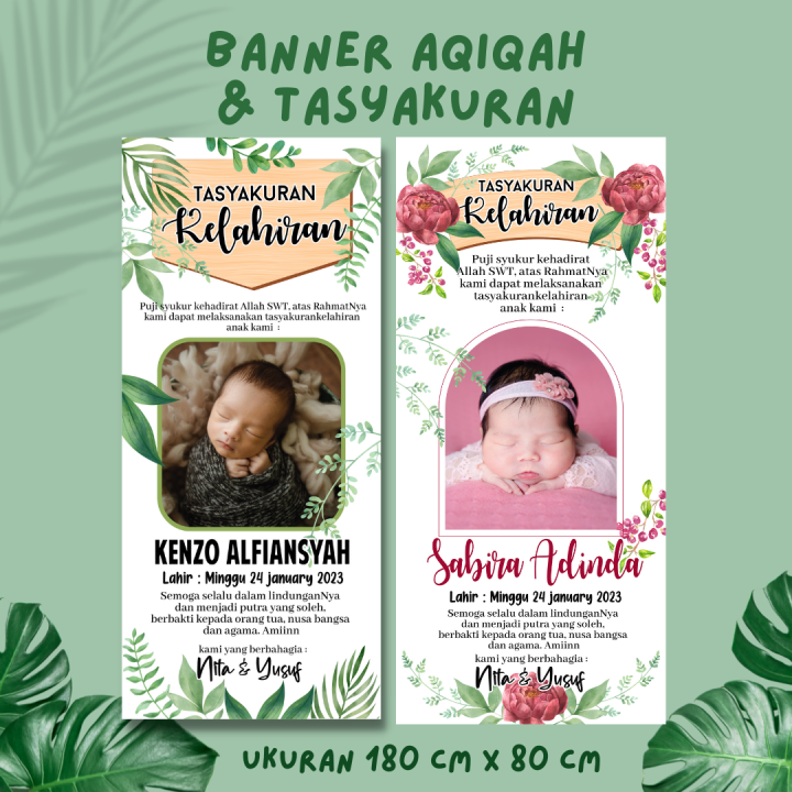 banner aqiqah dan tasyakuran potrait series | Lazada Indonesia