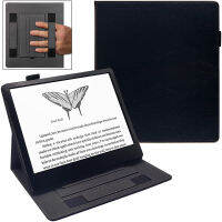 เคสขาตั้งสำหรับ Kindle Scribe 10.2 นิ้ว (เปิดตัวปี 2022) - สายรัดมือสองเส้นปกหนัง PU พร้อมที่ใส่ปากกาสำหรับ Kindle Scribe-cyhato115