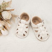 【hot】！ New Baby Sandals Infant Boy Shoes Rubber Soft Sole Leather Non-Slip Toddler Crib Newborn