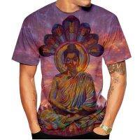 2023 3d T-shirt Buddhism Mens Casual Short Sleeve Tops Soft Comfortable Breathable Casual Oversized Tops Summer Fashion Streetwear