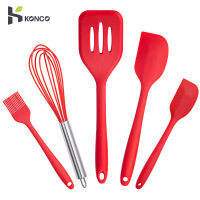 Konco Set Alat Masak อบชุดกดสิวทำอาหารซิลิโคนเครื่องใช้ในครัว Set Alat Masak พร้อมช้อนที่ตีไข่แปรงน้ำมันไม้พายชุดเครื่องครัวเครื่องมือทำขนมอบพลั่วพายช้อนกรอง