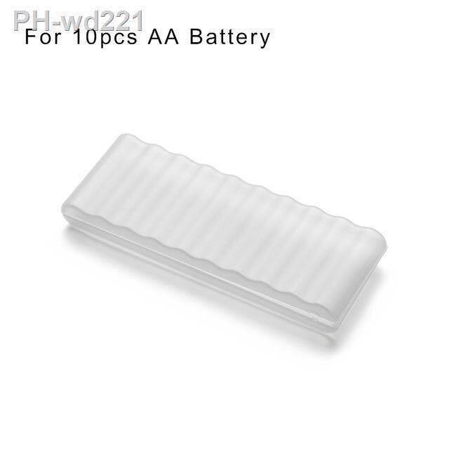 10-slot-white-plastic-battery-storage-box-hard-container-holder-case-for-aaa-aa-18650-transparent-battery-organizer-accessories