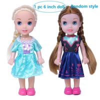 Fastshipping 1 pcs Random 6 inch Frozen2 Princess Doll Anna Aisha Barbie Doll Toy for Girls birthday present New Year Gift