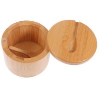 【CW】 Seasoning Jars Pepperjarcondiment Bowl Storage Pot Set Wood Holder Lid Function Bowls Can