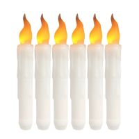 Electric Led Candle 6pcs/set Flameless Decorative Light Ornament Crafts for Christmas Wedding Birthday Party Decor