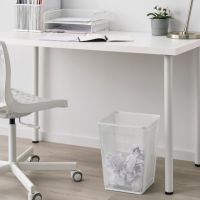 CEA ถังขยะ  เหล็กพ้นสีขาว IKEA ที่ใส่ขยะ  Trash bin