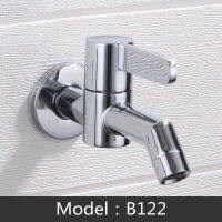 Home Bathroom single cold Taps Brass Wall Mount Bibcock Decorative Outdoor Garden Faucet Black quick open wc Tap