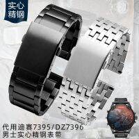 Suitable for Diesel DZ7395 DZ7315 DZ7396 mens solid stainless steel bracelet large size 26 28mm