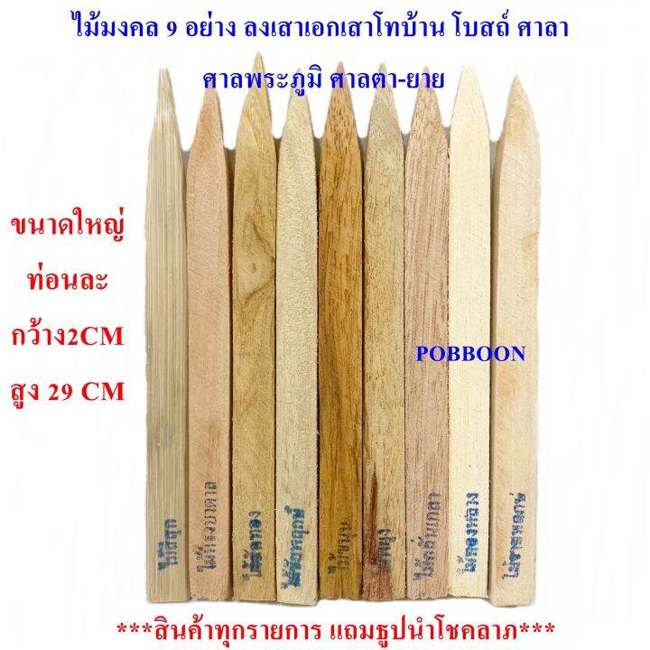 ไม้มงคล-9-อย่าง-เล็ก-ใหญ่-ใช้ในพิธีวางศิลาฤกษ์-พิธีลงเสาเอก-เสาโท-พิธีลงเสาศาลพระภูมิ-ตายาย-พิธีปลูกบ้านเรือน-สร้างอาคาร-บริษัท