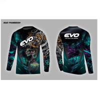 Evo Long Sleeves Sublimation Drifit Poseidon Design T-Shirt High Quality Breathble Tee {in store}