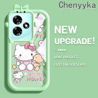 เคส Chenyyyka สำหรับ Infix 30 Pro 30i ร้อน20 Play ร้อน20i ร้อน9 Play การ์ตูนน่ารักลายแมว Hello ลูกแมวใหม่อัพเกรดซิลิโคนสีนุ่มเคสมือถือกันกระแทกแบบใสสร้างสรรค์เคสโปร่งใสลายกล้องถ่ายรูปที่คลุมป้องกัน