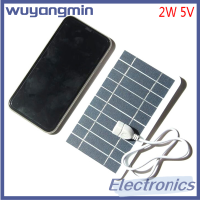 Wuyangmin 2W 5V 400mA ระบบพลังงานแสงอาทิตย์แผงโซล่าสำหรับโทรศัพท์มือถือเครื่องชาร์จแบตเตอรี่ยูเอสบีออก