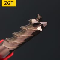 Zgt Hrc60ตัดทังสเตน4ขลุ่ย4มม. 6มม. 8มม. 10มม. ทังสเตนเหล็กเจาะเครื่องตัดอัลลอยคาร์ไบด์เครื่องมือตัดซีเอ็นซีโลหะ