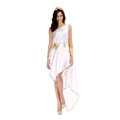 ☫ In Stock Greek Goddess Halloween White Goddess Exquisite Irregular Dress Uniform Temptation Women Sexy costume Full Sets