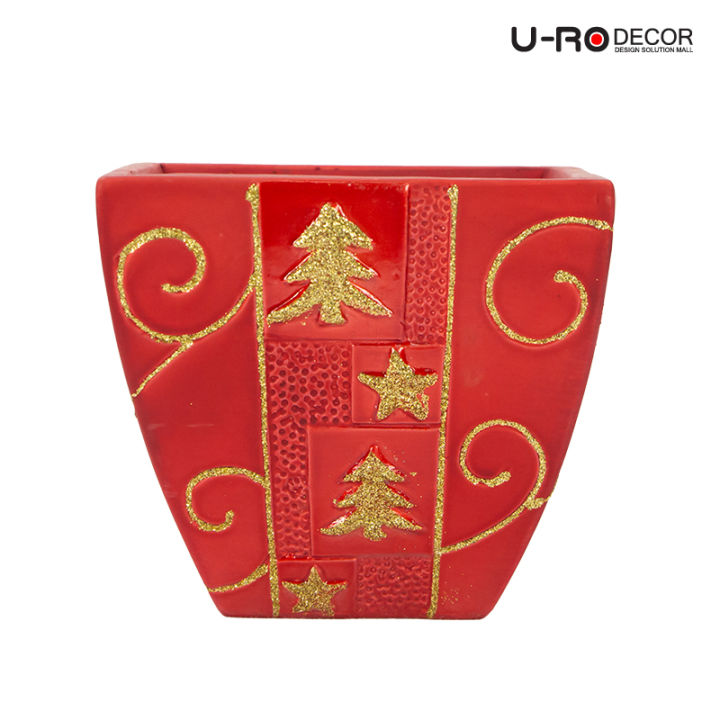 u-ro-decor-รุ่น-goldtree-โกล์ดทรี-กระถางดอกไม้เซรามิก-3-ชิ้น-ชุด-สีแดง-มีให้เลือก-3-ลาย-flower-pot-3-pcs-set