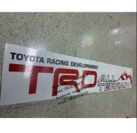 สติ๊กเกอร์ งานตัดคอม ติดรถ TOYOTA คำว่า TOYOTA RACING DEVELOPMENET TRD ALL TERRAIN รูปภูเขา sticker ติดรถ แต่งรถ โตโยต้า สติกเกอร์ สติกเกอ ภูเขา สวย งานดี หายาก